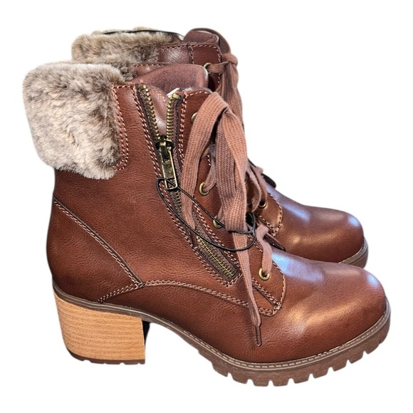 Mia Faux Fur-Lined Heeled Boots – Size 9 - Picture 3 of 10